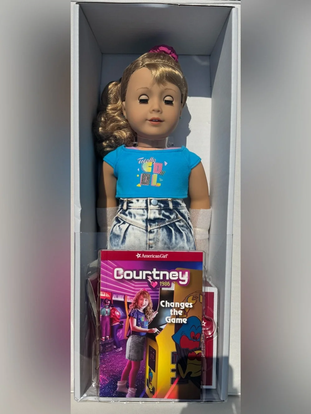 American Girl Courtney Moore Doll with Book, Meet Accessories, and Sunglasses